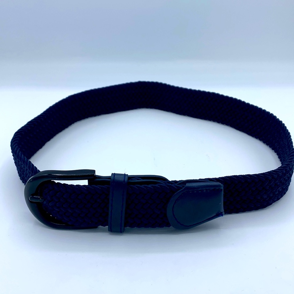 Boys Navy Blue Weave Belt